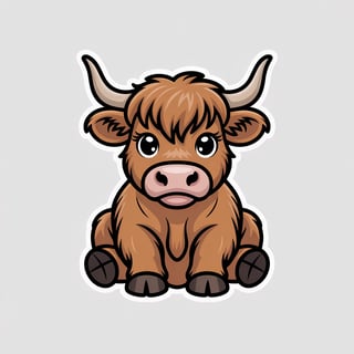 Charming Highland Cow Vector Art