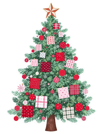 Cozy Patchwork Christmas Trees