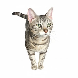 Watercolor Cat Portrait