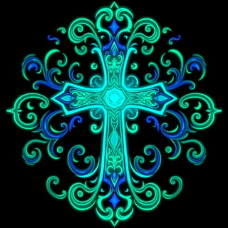 Symmetrical Fantasy Cross Illustration