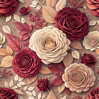 Intricately Crafted 3D Roses