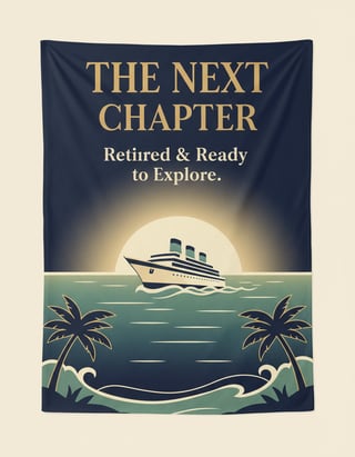 Elegant Retirement Travel Blanket Art
