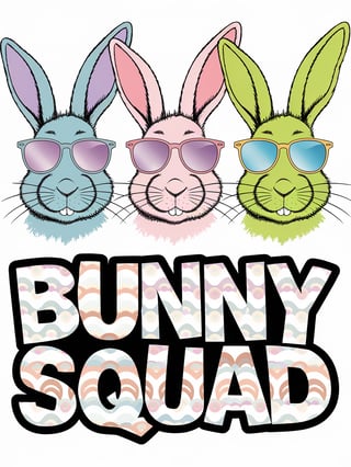 Cool Pastel Rabbits in Sunglasses