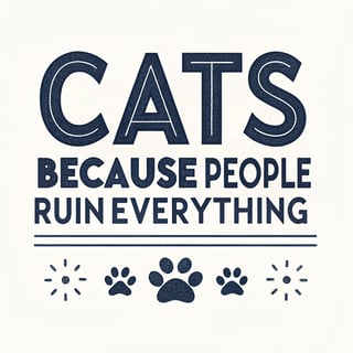 Cats Typography Quote