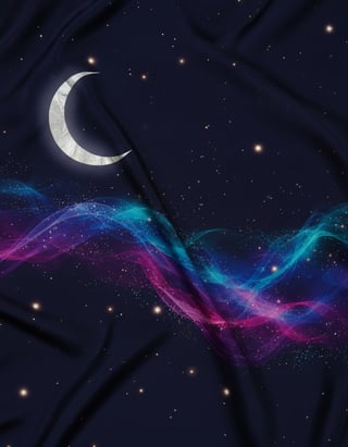 Night Sky with Stars and Moon