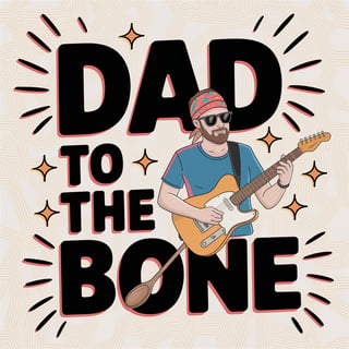 Dad to the Bone Hippie Clipart