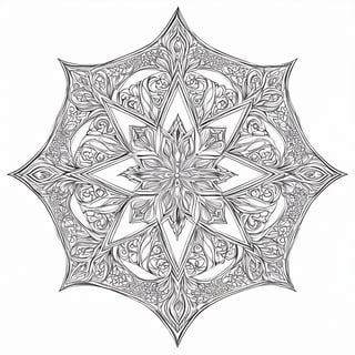 Ornate Five-Pointed Star Vector Design