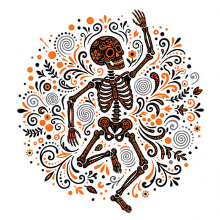Day of the Dead Skeleton Illustration