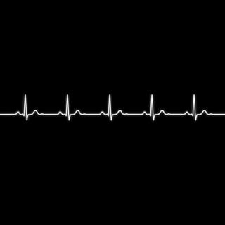 White Monochrome EKG Vector on Black