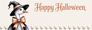 Coquette Halloween Goose Clipart
