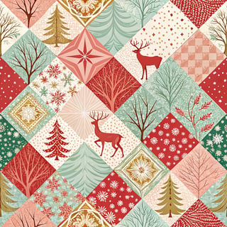 Bold Christmas Patchwork Patterns