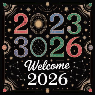 Cosmic New Year Countdown Poster Art