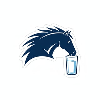 Modern Sports Team Horse Logo Sticker