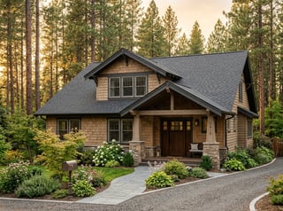 Craftsman Home with Asphalt Shingle Roof