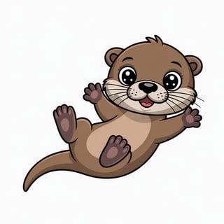Cute Animated Nursery Otter Art