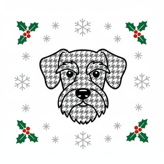 Miniature Schnauzer Holiday Vector