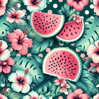 Seamless Floral Tropical Pattern