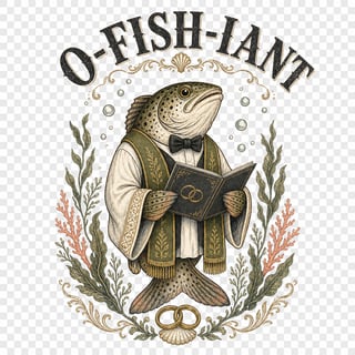 O-FISH-IANT Fish Wedding Graphic