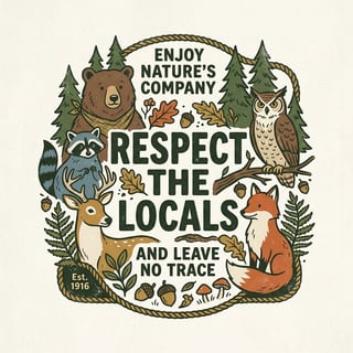 Respect the Locals Forest Wildlife Art
