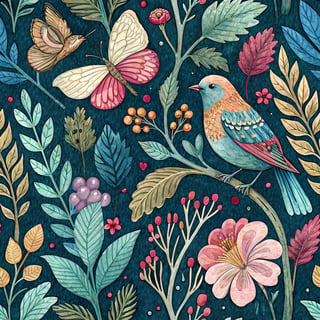 Folk-Inspired Maximalist Motif Art