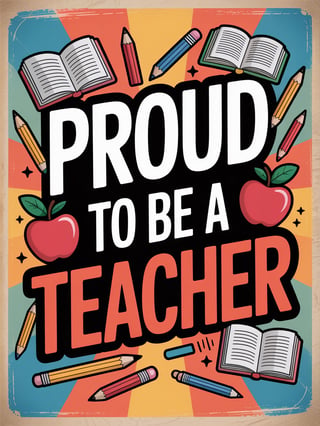Proud to Be a Teacher Vector Design