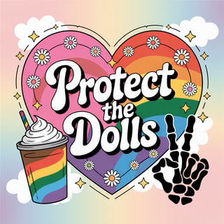 Heart Doodle with Protect the Dolls
