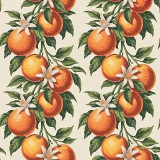 1940s Vintage Florida Citrus Pattern