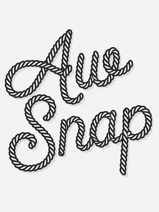 Elegant Rope Script Art