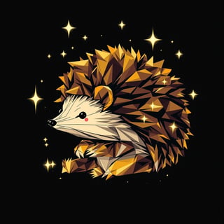 Starry Night Hedgehog T-Shirt Design