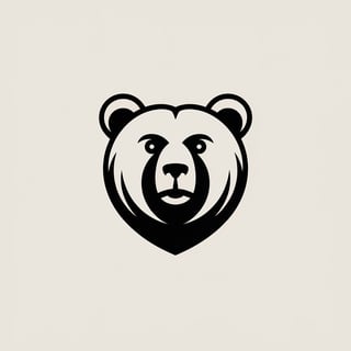 Vintage Black & White Bear Logo