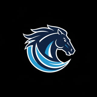 Modern Sports Team Logo with Stylized Horse