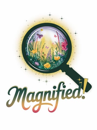 Floral Magnifying Glass Logo Design
