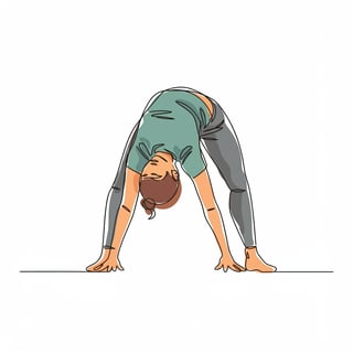 Yoga Pose Line Drawing