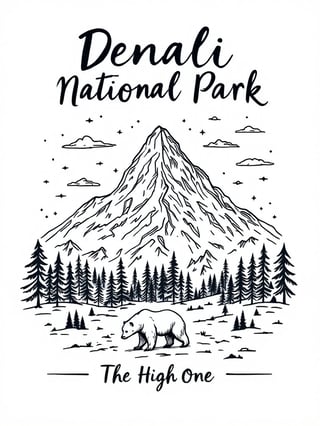 Denali National Park T-Shirt Design