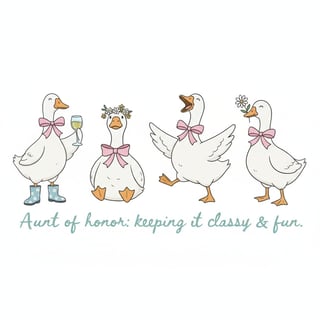 Aunt of Honor Stylish Goose Design