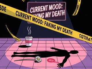Funny Crime Scene T-Shirt Design