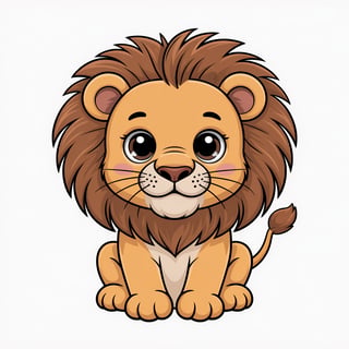 Cute Animated Nursery Lion Art
