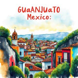 Vibrant Guanajuato Travel Poster