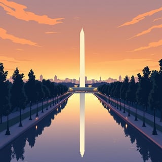 Vintage Art Deco Washington DC Poster
