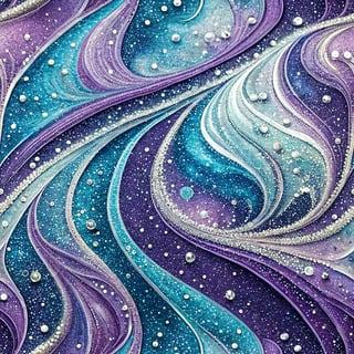 Abstract Glitter and Rhinestone Art