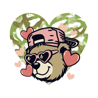 Vintage Bear T-Shirt Illustration