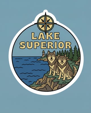 Lake Superior Wolves Badge