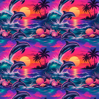20oz Sunset Dolphins Tumbler Wrap