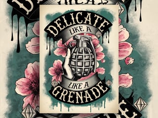 Chic Vintage Grenade Poster Design