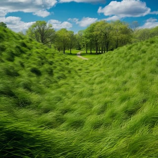 Realistic Top View Grass Background