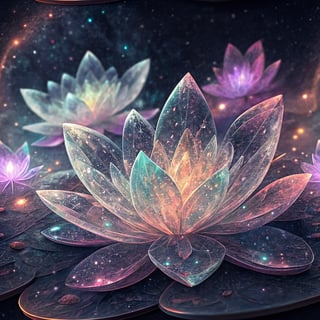 Translucent Crystal Petals with Rainbow Light