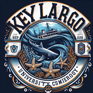Key Largo University Style T-Shirt
