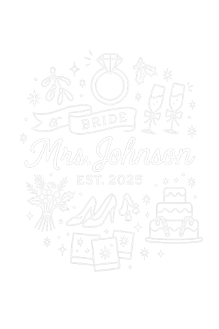 Christmas Bachelorette Line-Art Shirt Design