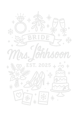 Christmas Bachelorette Line-Art Shirt Design