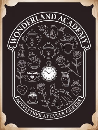 Vintage Wonderland Academy Badge